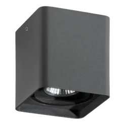 Plafón para exterior 5055, grafito, 10 cm, metal, IP54, GU10