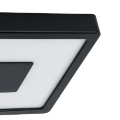 Plafón para exterior LED Iphias 2, 21x21 cm, negro