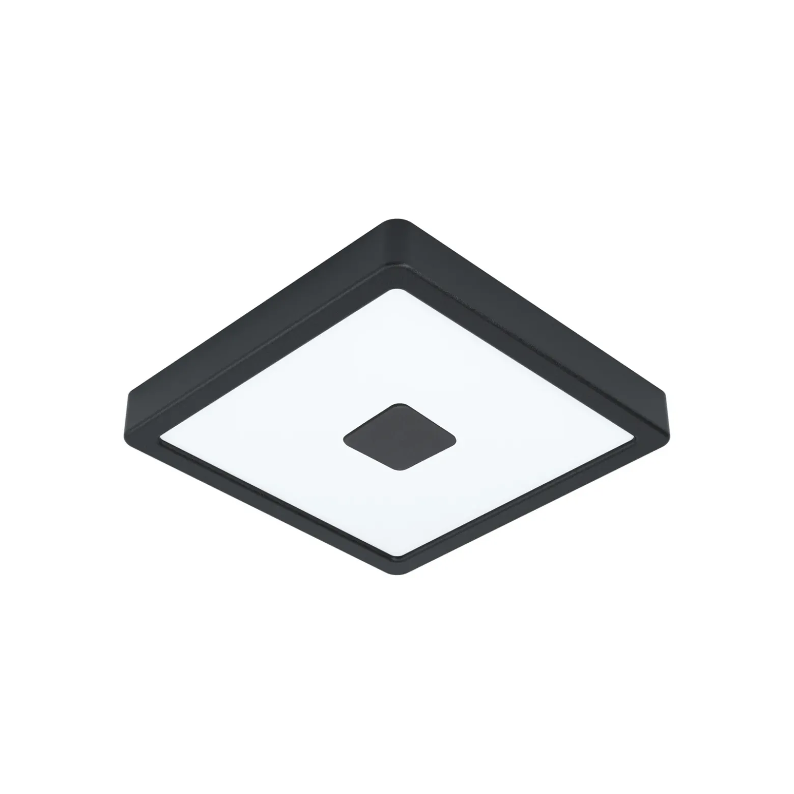 Plafón para exterior LED Iphias 2, 21x21 cm, negro