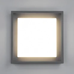 Plafón para exterior LED Witham IP54, CCT, antracita