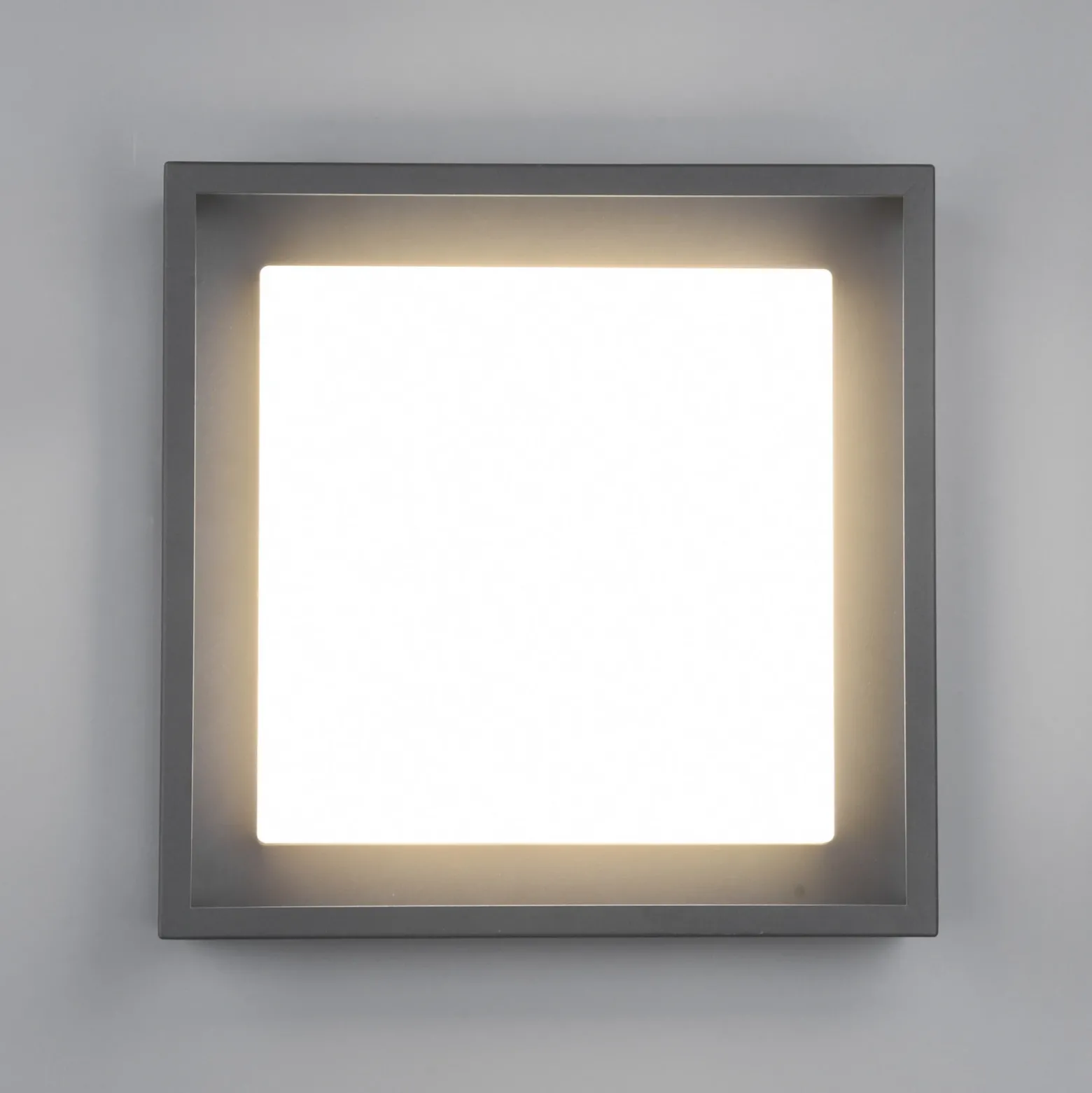 Plafón para exterior LED Witham IP54, CCT, antracita