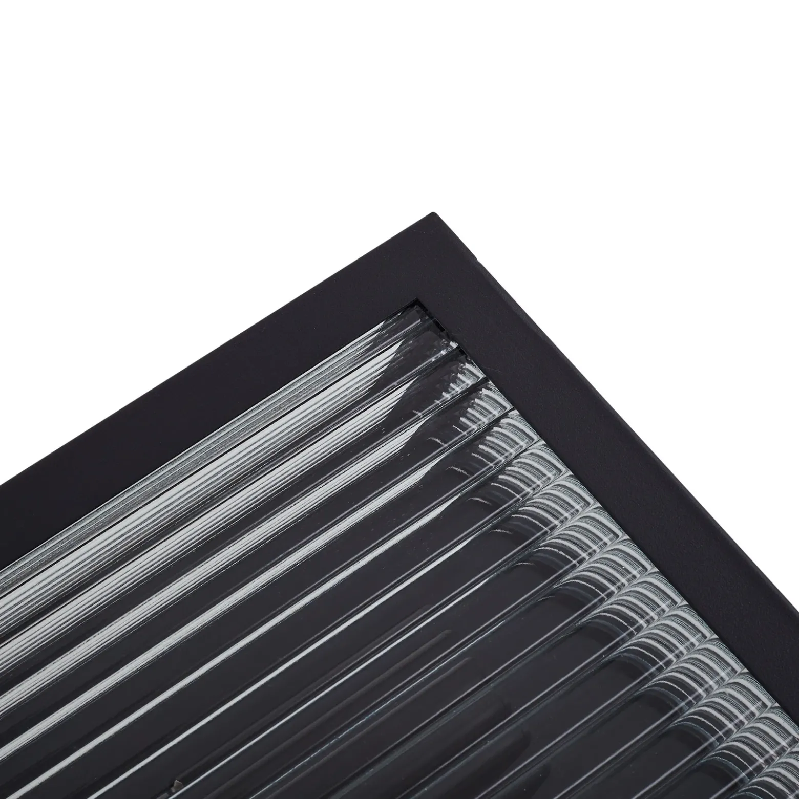 Plafón para exterior Lindby Bolgar, negro, metal y cristal