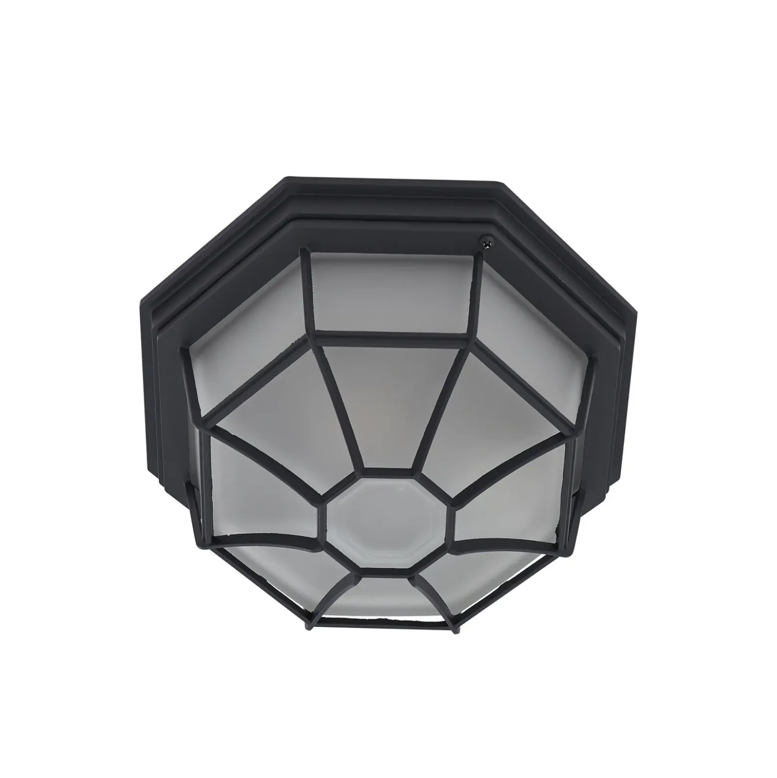 Plafón para exterior Lindby Idril, antracita, metal, Ø 26,5 cm