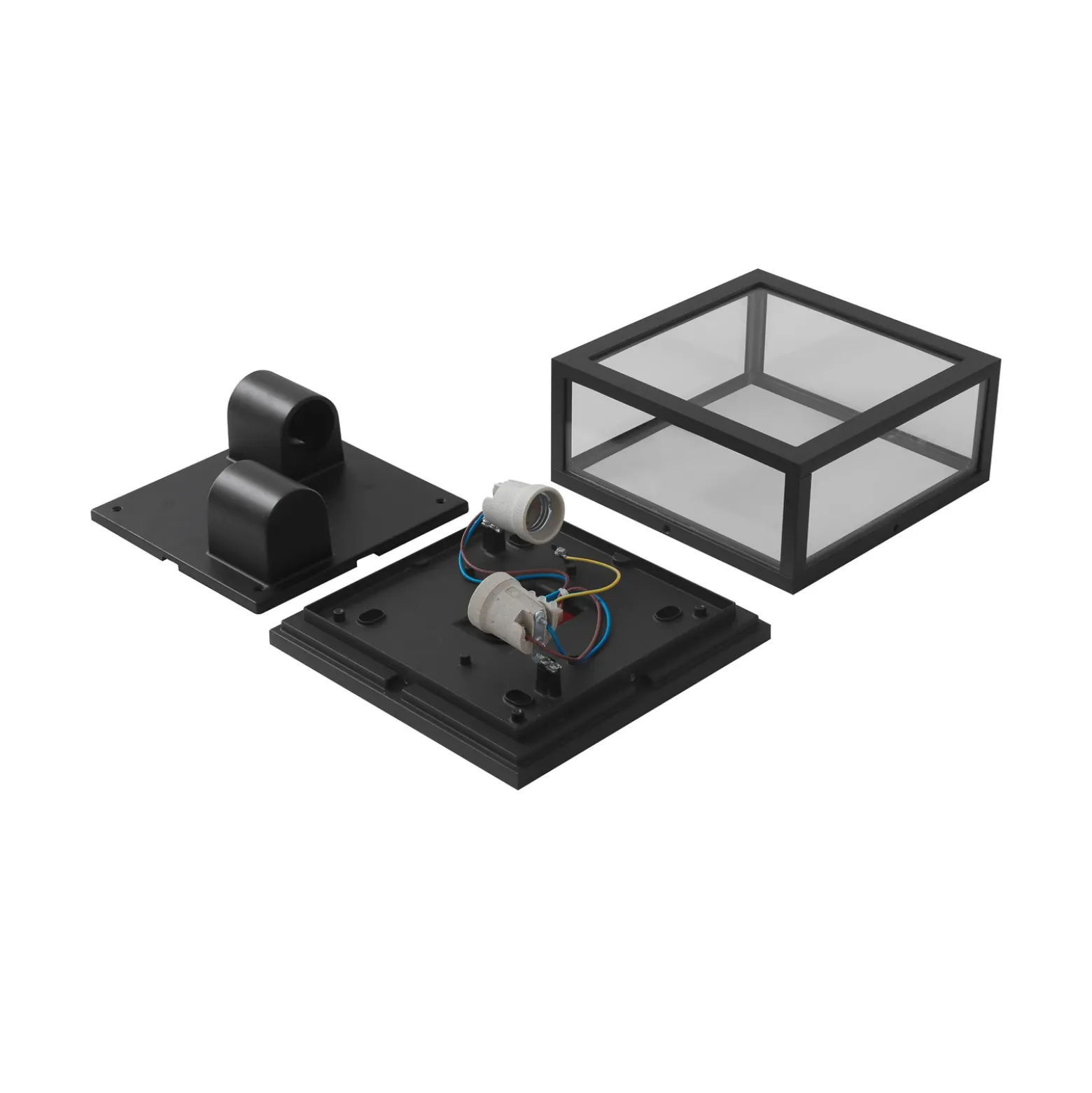 Plafón para exterior Lindby Kremena, negro