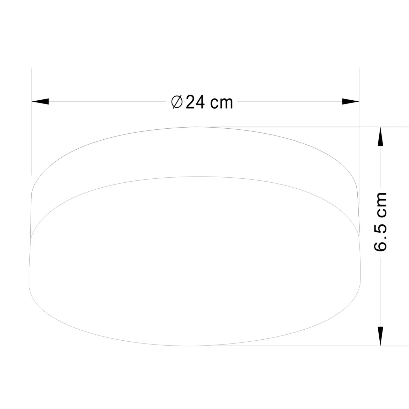 Plafón para exterior Vranos, negro mate, Ø 24 cm, aluminio
