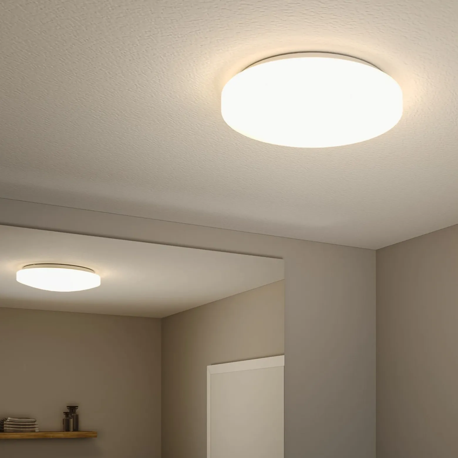 Plafón Paulmann Axin, Ø 35 cm, blanca, IP44, E27