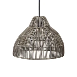 PR Home lámpara colgante Bao, exterior, IP44, gris, longitud del cable 2,5m
