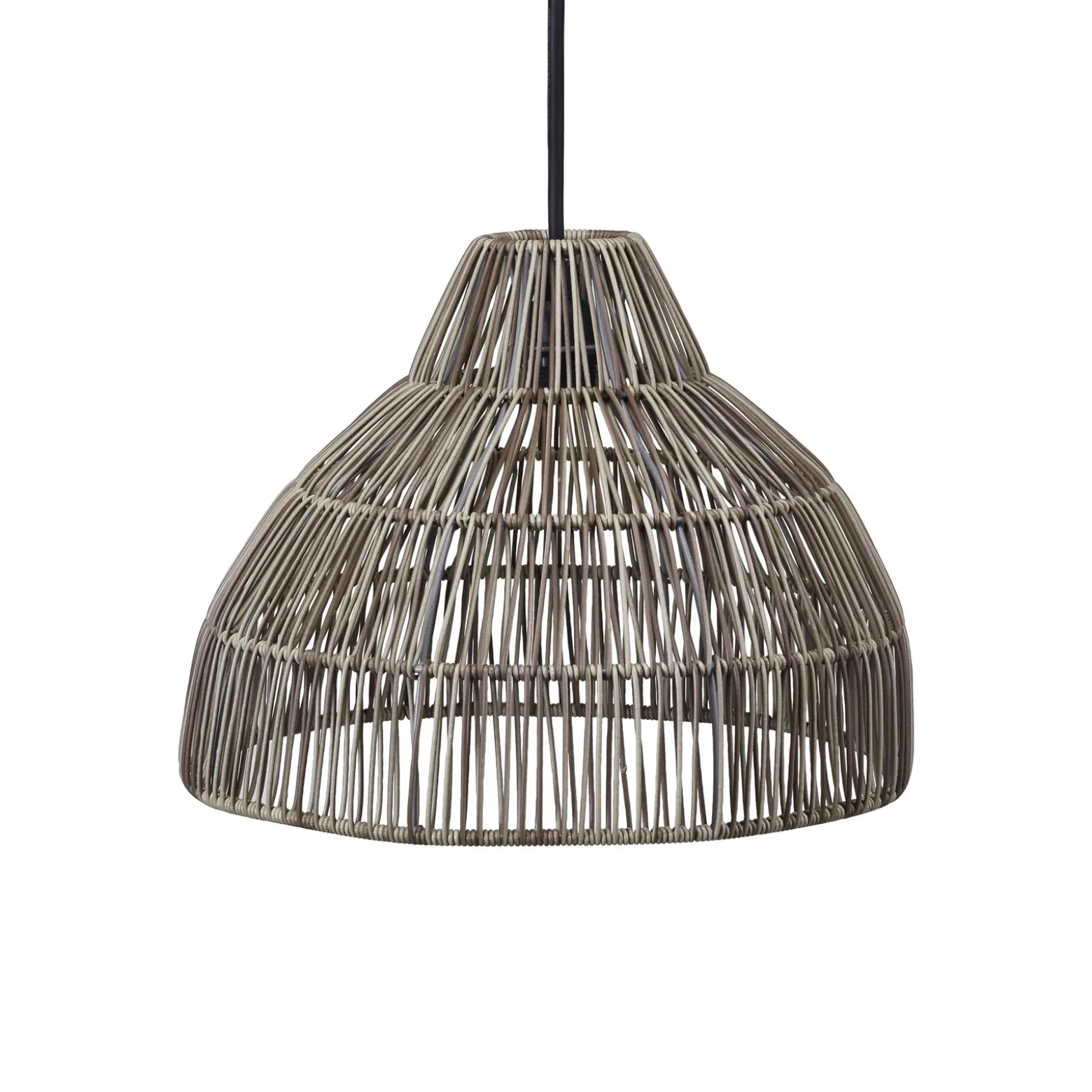 PR Home lámpara colgante Bao, exterior, IP44, gris, longitud del cable 2,5m