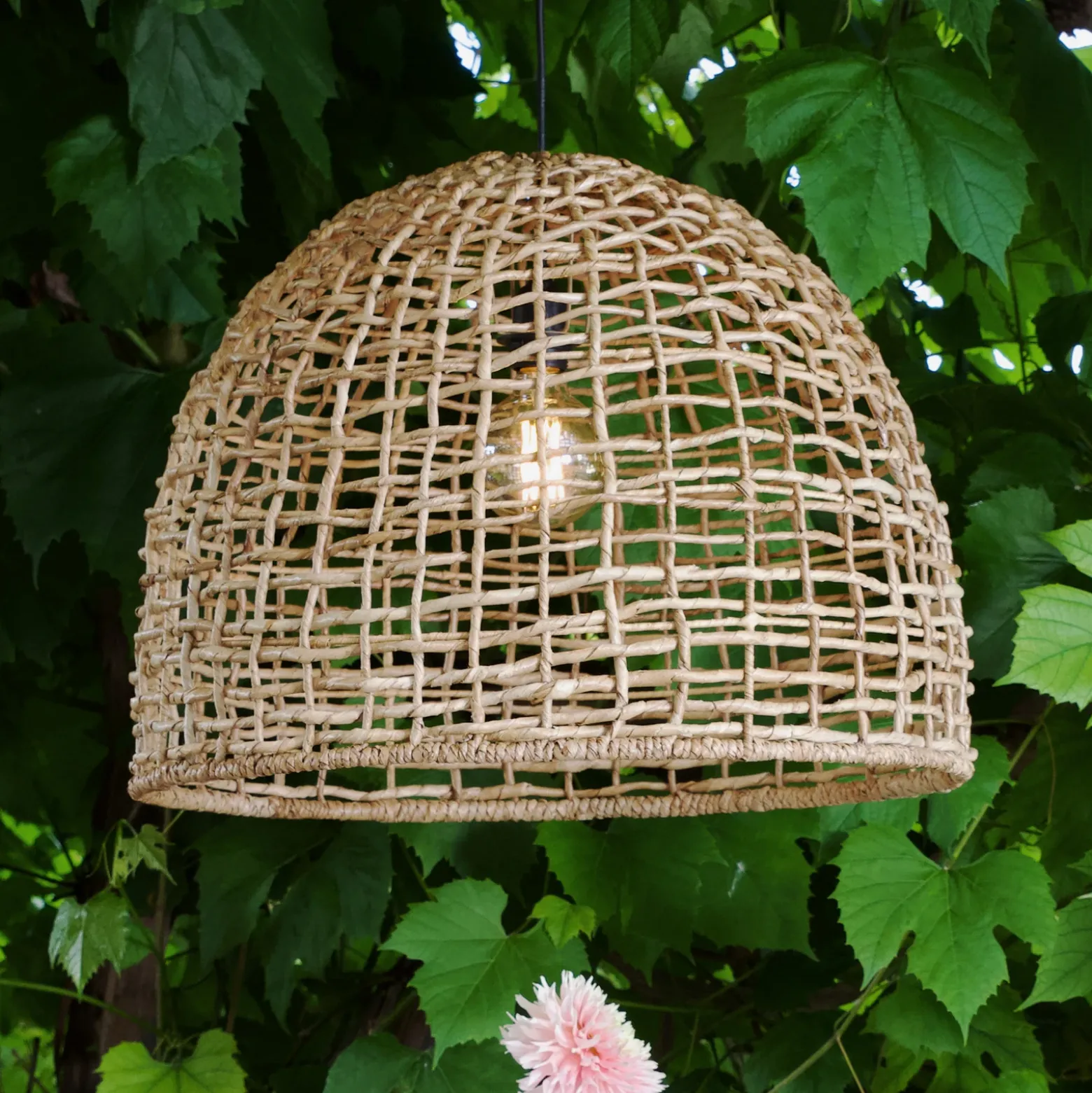 PR Home lámpara colgante exterior Cebu, Ø 46 cm, cable 2,5m, IP44