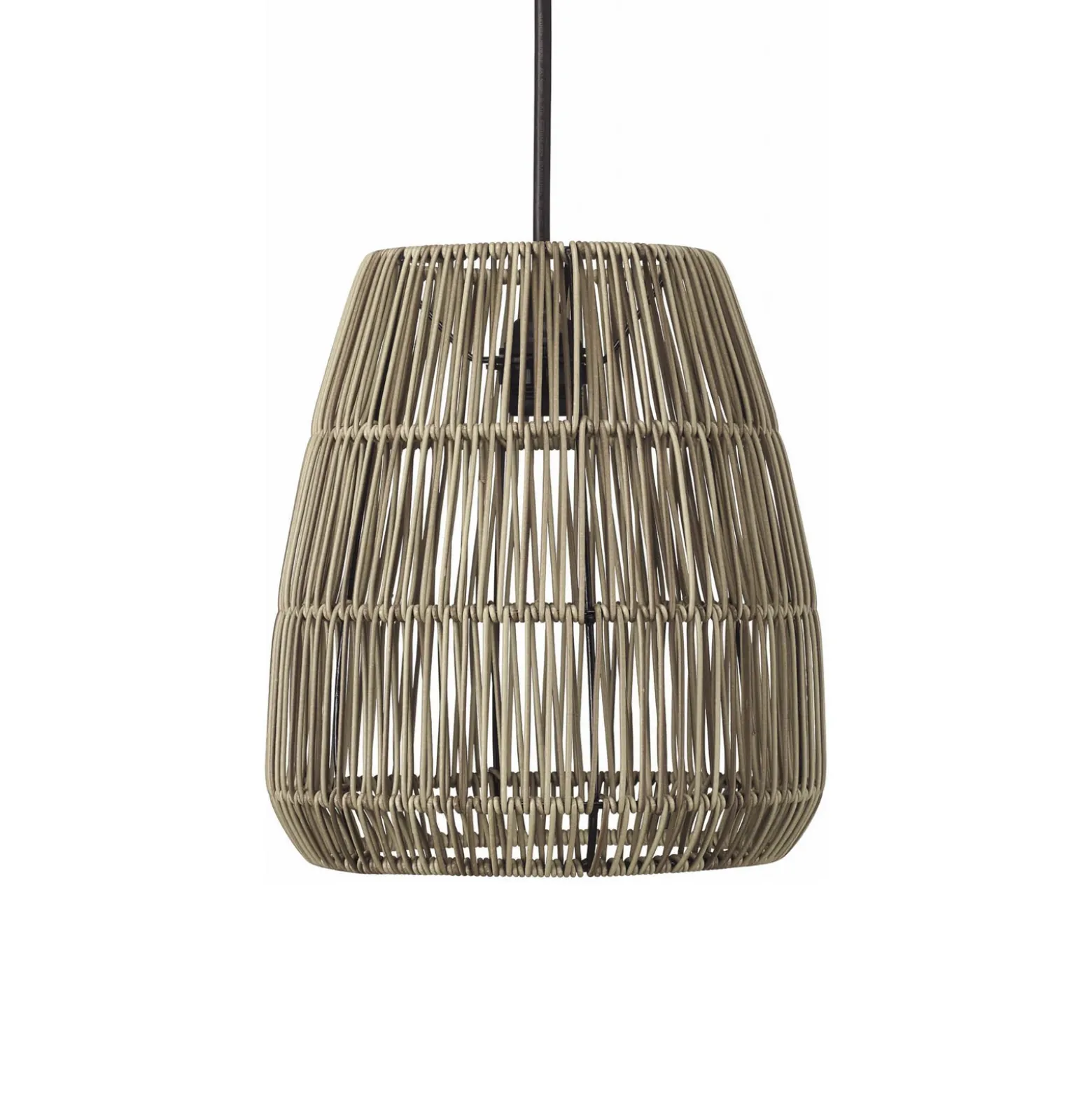 PR Home lámpara colgante exterior Saigon, gris, Ø 28 cm, cable 2,5m