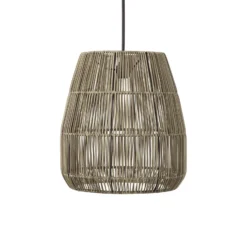 PR Home lámpara colgante exterior Saigon, gris, Ø 38 cm, cable 2,5m