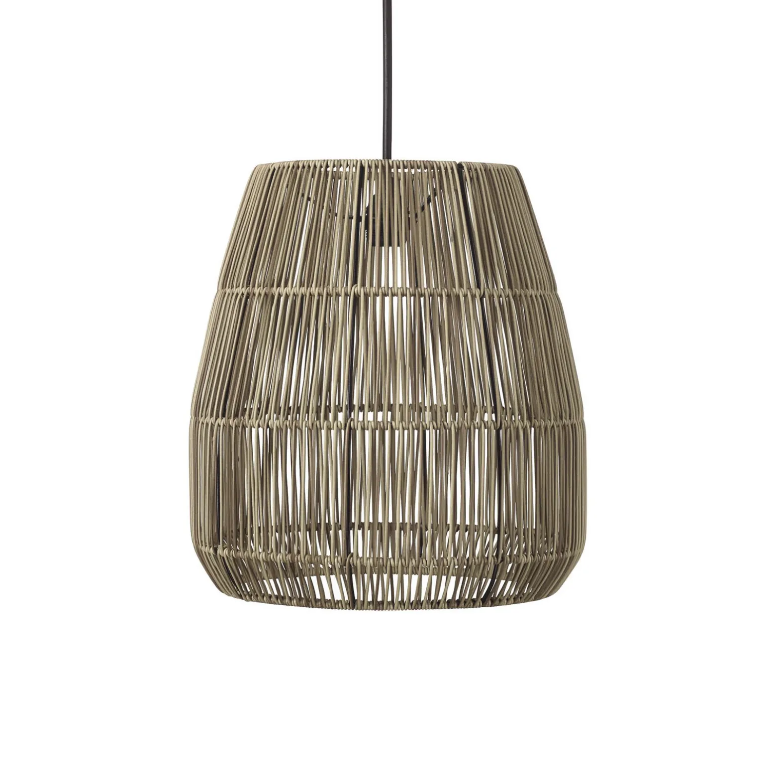PR Home lámpara colgante exterior Saigon, gris, Ø 38 cm, cable 2,5m