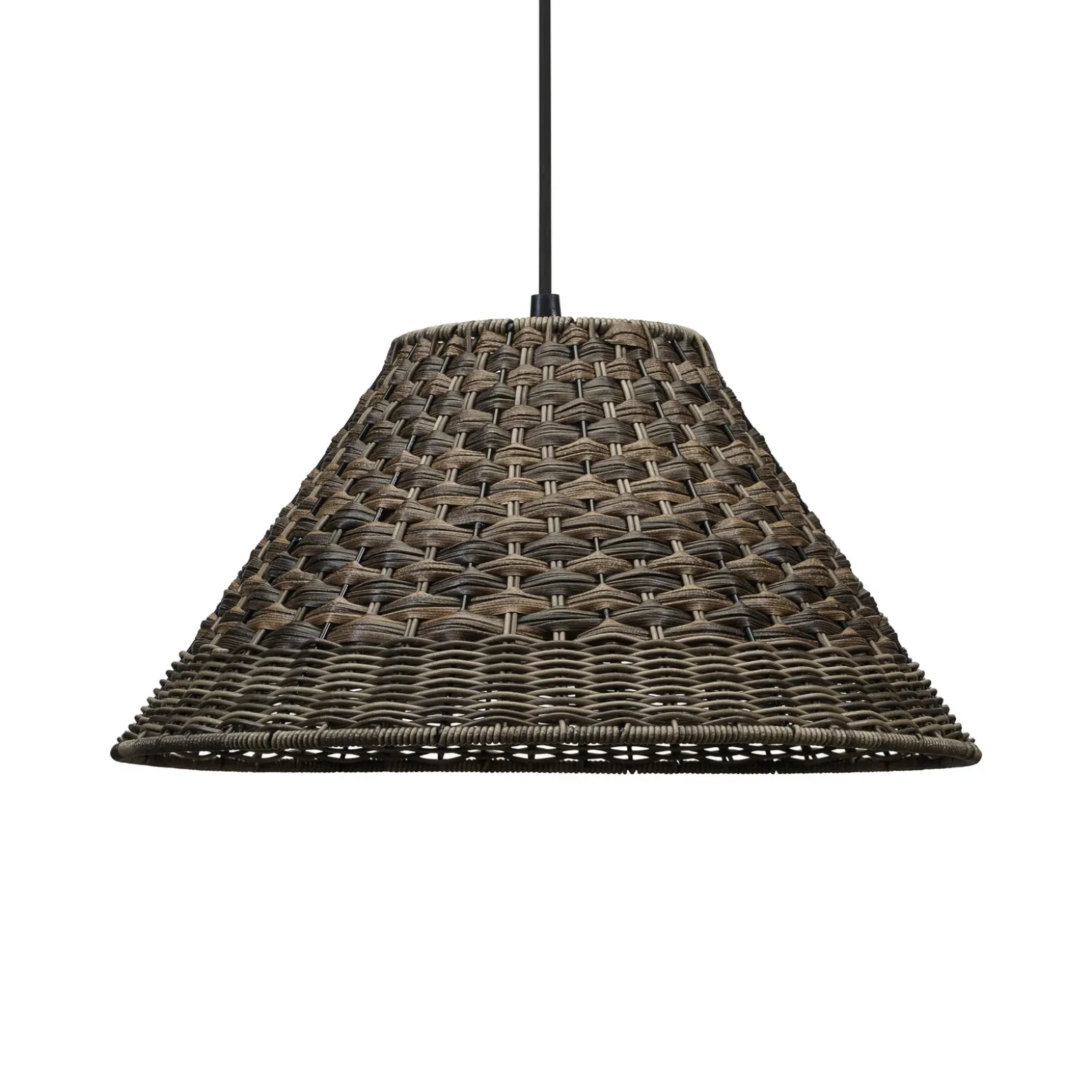 PR Home lámpara colgante exterior LIS, marrón, enchufe, Ø 45 cm