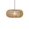 PR Home Lámpara colgante exterior Zuri, Ø 51 cm, ratán, enchufe
