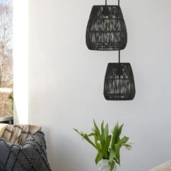 PR Home Saigon lámpara colgante exterior negro Ø18cm cable 2.5m