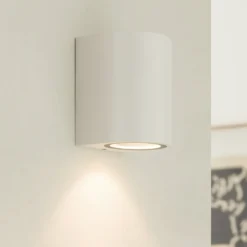 Prios aplique de exterior Tetje, blanco, redondo, 10 cm