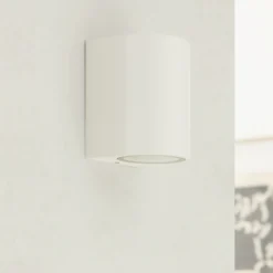 Prios aplique de exterior Tetje, blanco, redondo, 10 cm