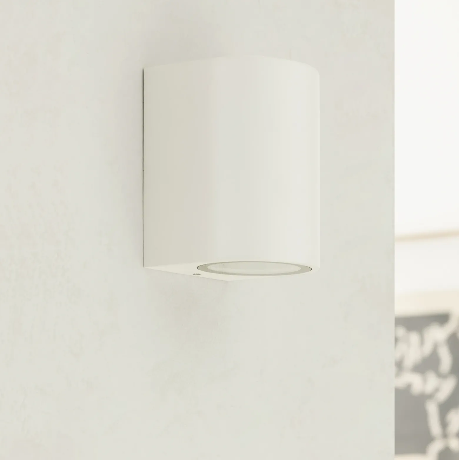 Prios aplique de exterior Tetje, blanco, redondo, 10 cm