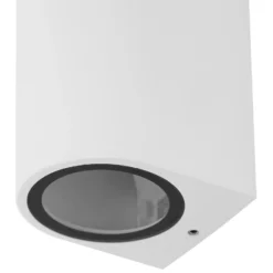 Prios aplique de exterior Tetje, blanco, redondo, 10 cm, set de 4