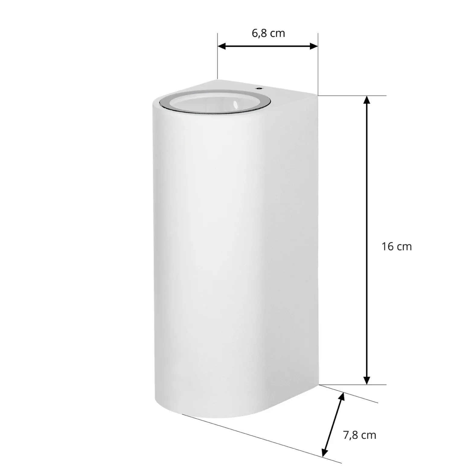 Prios aplique de exterior Tetje, blanco, redondo, 16 cm, set de 4