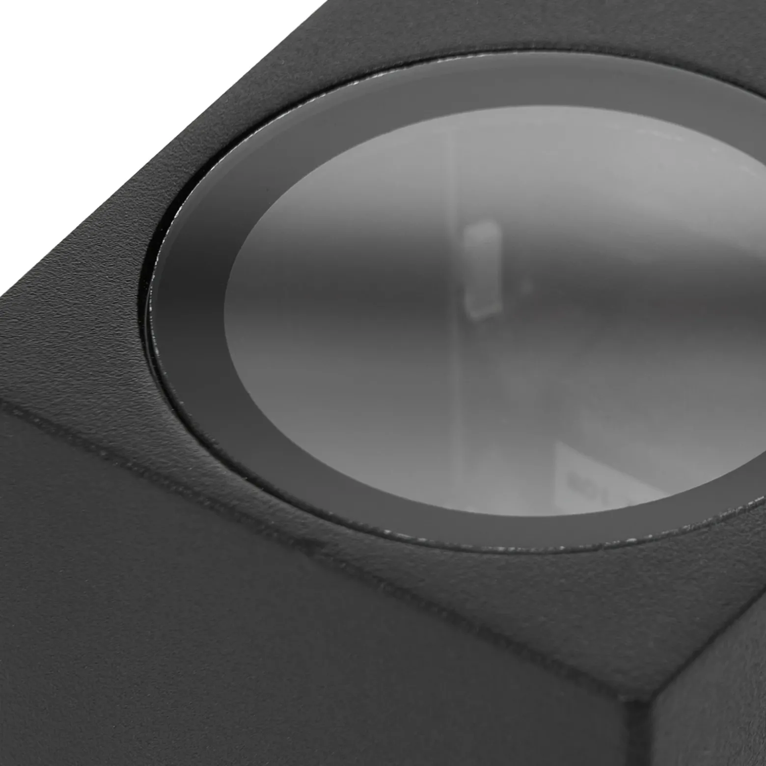 Prios aplique de exterior Tetje, negro, angular, 16 cm