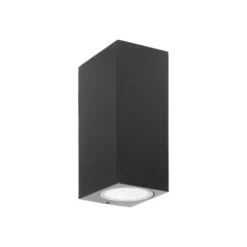 Prios aplique de exterior Tetje, negro, angular, 16 cm