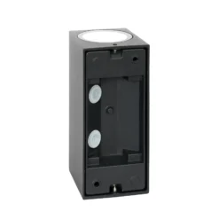 Prios aplique de exterior Tetje, negro, angular, 16 cm, set de 4