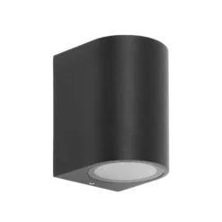 Prios aplique de exterior Tetje, negro, redondo, 10 cm, set de 4