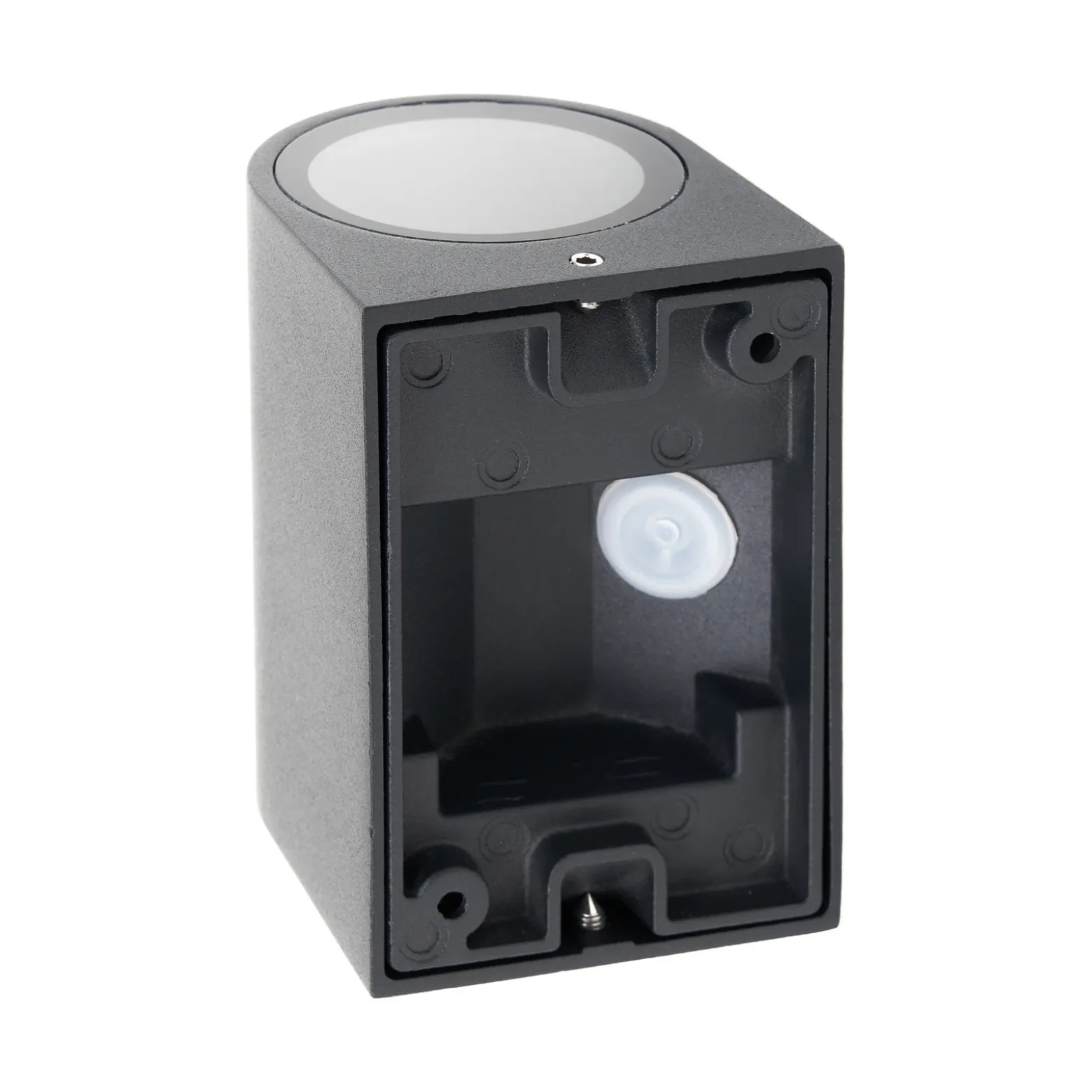 Prios aplique de exterior Tetje, negro, redondo, 10 cm, set de 4