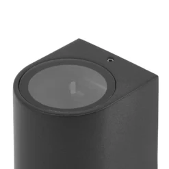 Prios aplique de exterior Tetje, negro, redondo, 16 cm