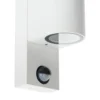 Prios aplique de exterior Tetje, blanco, redondo, sensor, set de 2