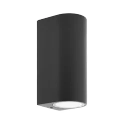 Prios aplique de exterior Tetje, negro, redondo, 16 cm, set de 4
