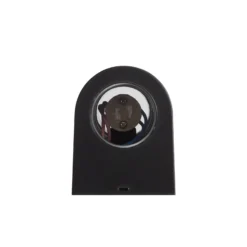 Prios aplique exterior Irfan redondo negro 15,5 cm