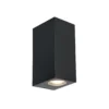 Prios aplique exterior Irfan angular negro 10 cm