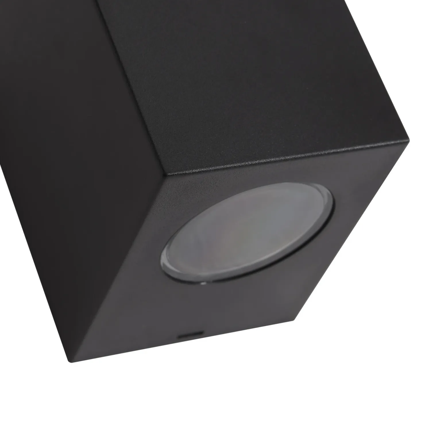 Prios aplique exterior Irfan angular negro 10 cm