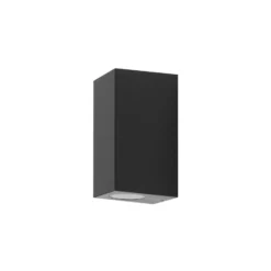 Prios aplique exterior Irfan angular negro 15,5 cm