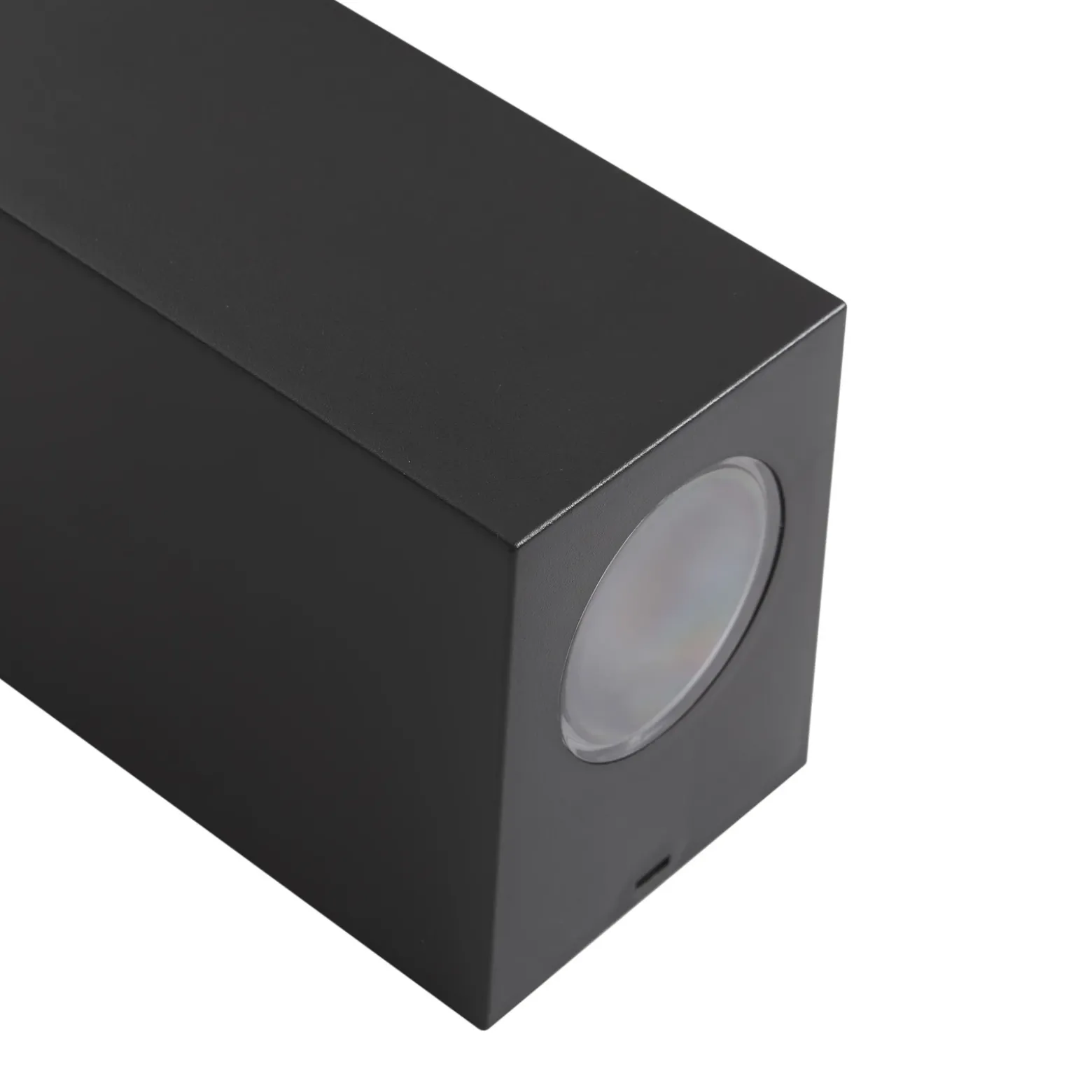 Prios aplique exterior Irfan angular negro 15,5 cm