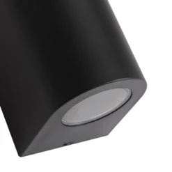 Prios aplique exterior Irfan redondo negro 10 cm