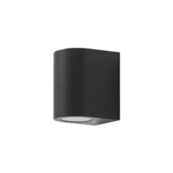 Prios aplique exterior Irfan redondo negro 10 cm