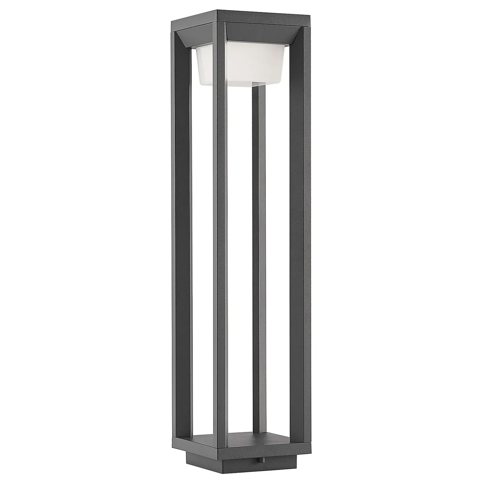 Prios, bolardo luminoso LED, 60 cm, antracita, metal, IP54