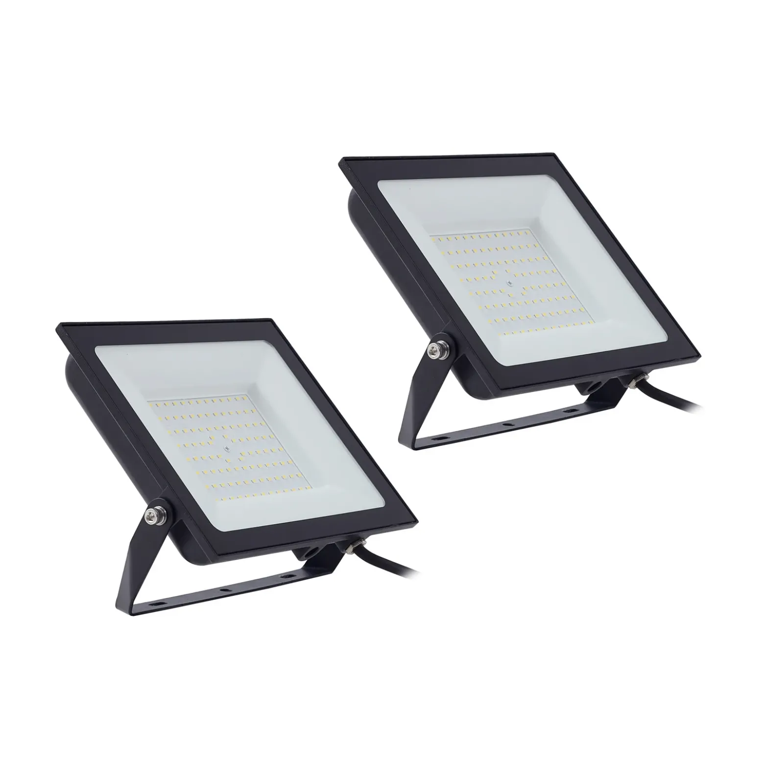 Prios foco exterior LED Maikel, 100 W, metal, juego de 2
