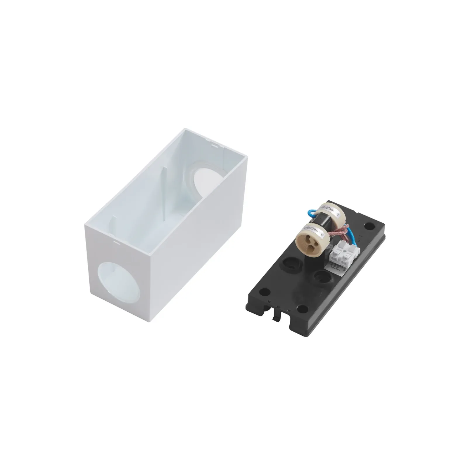 Prios Irfan aplique de exterior angular blanco 15,5 cm