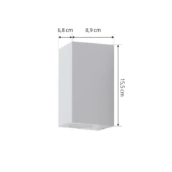 Prios Irfan aplique de exterior angular blanco 15,5 cm