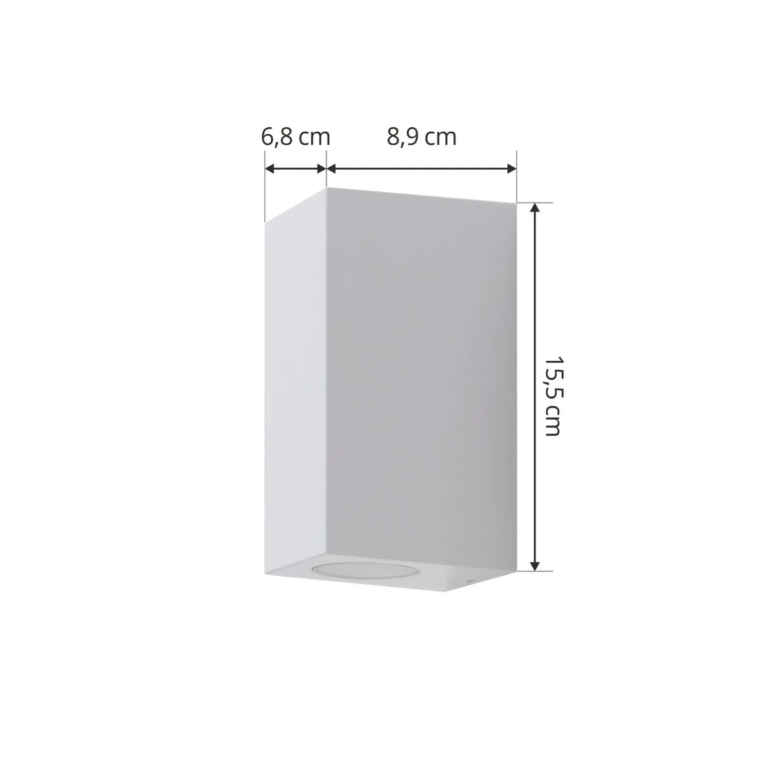 Prios Irfan aplique de exterior angular blanco 15,5 cm