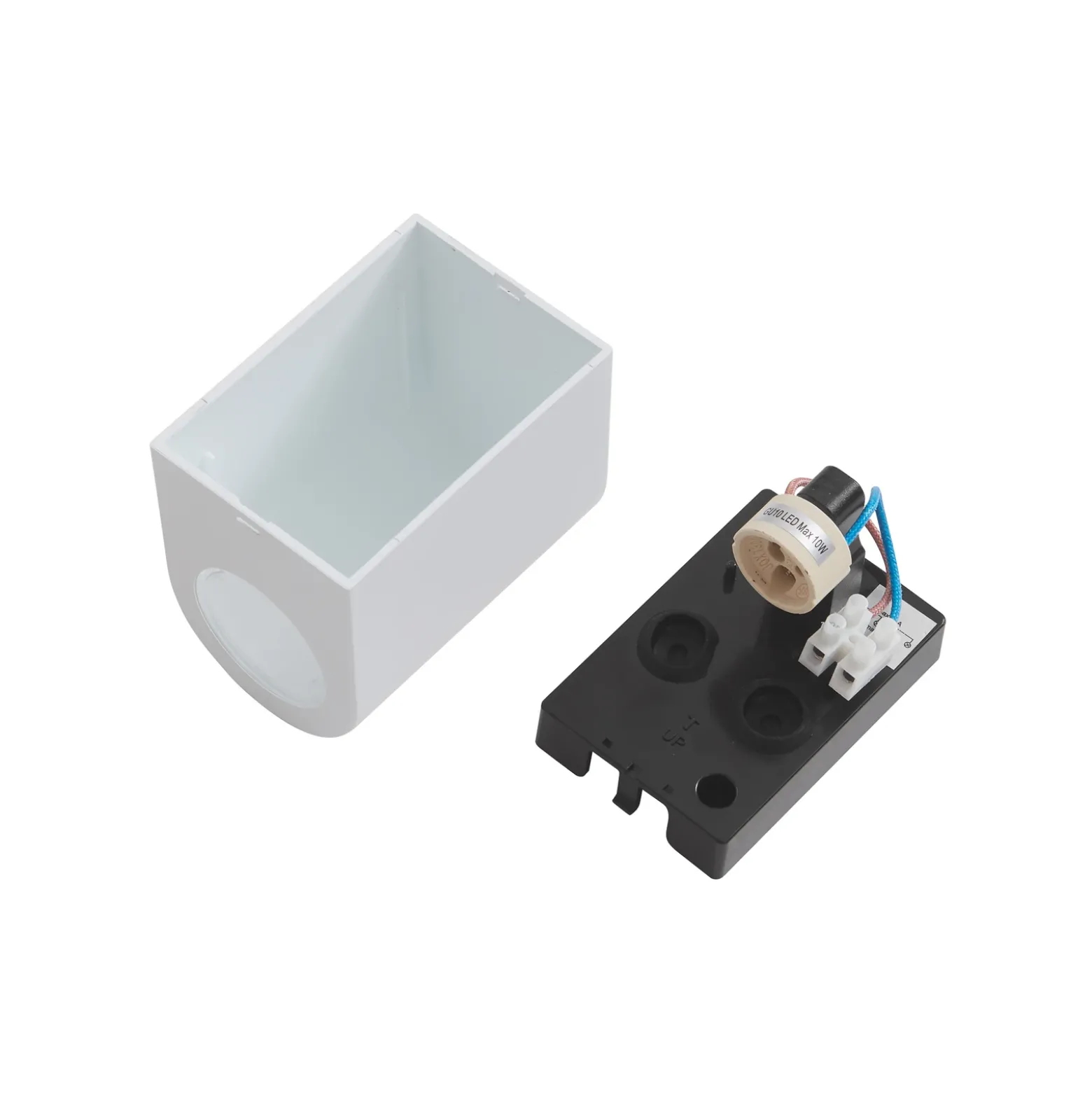 Prios Irfan aplique de exterior redondo blanco 10 cm