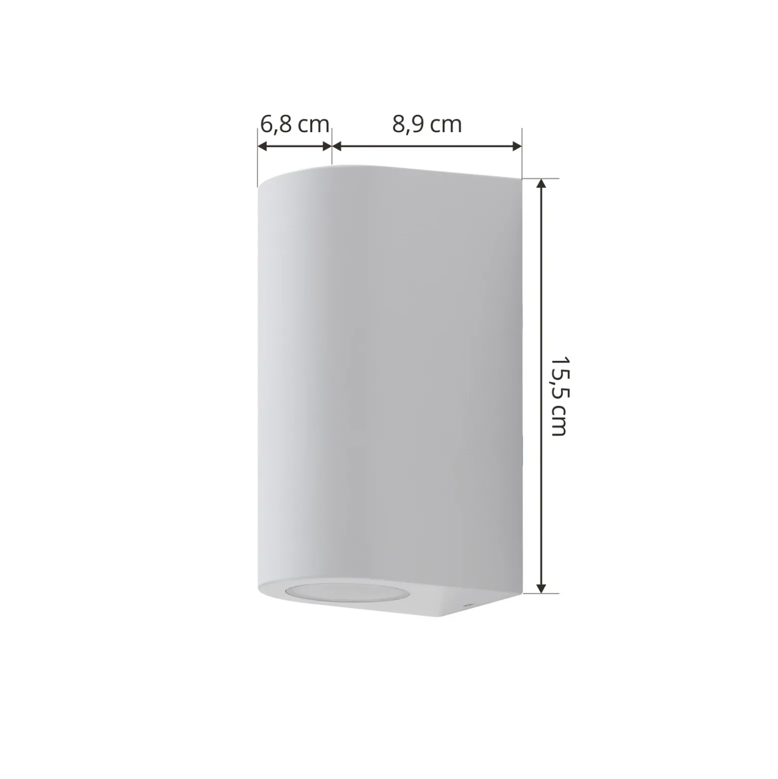 Prios Irfan aplique de exterior redondo blanco 15,5 cm