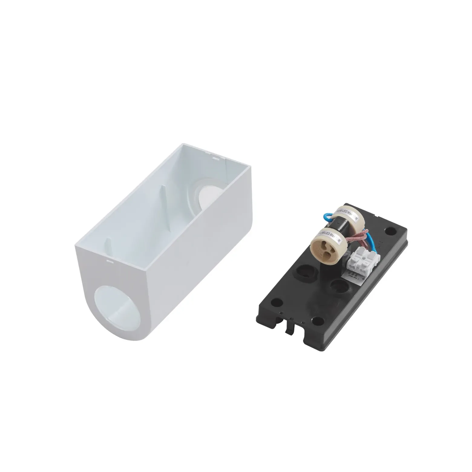 Prios Irfan aplique de exterior redondo blanco 15,5 cm