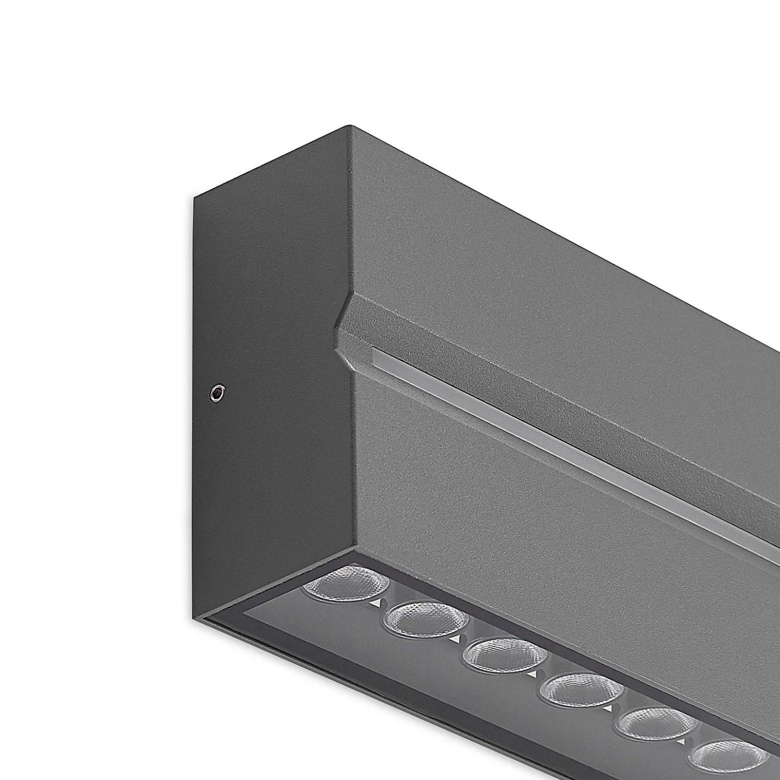 Prios Itarion Aplique para exterior LED, pantalla transparente