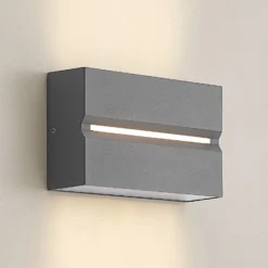 Prios Itarion Aplique para exterior LED, pantalla transparente