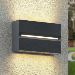 Prios Itarion Aplique para exterior LED, pantalla transparente